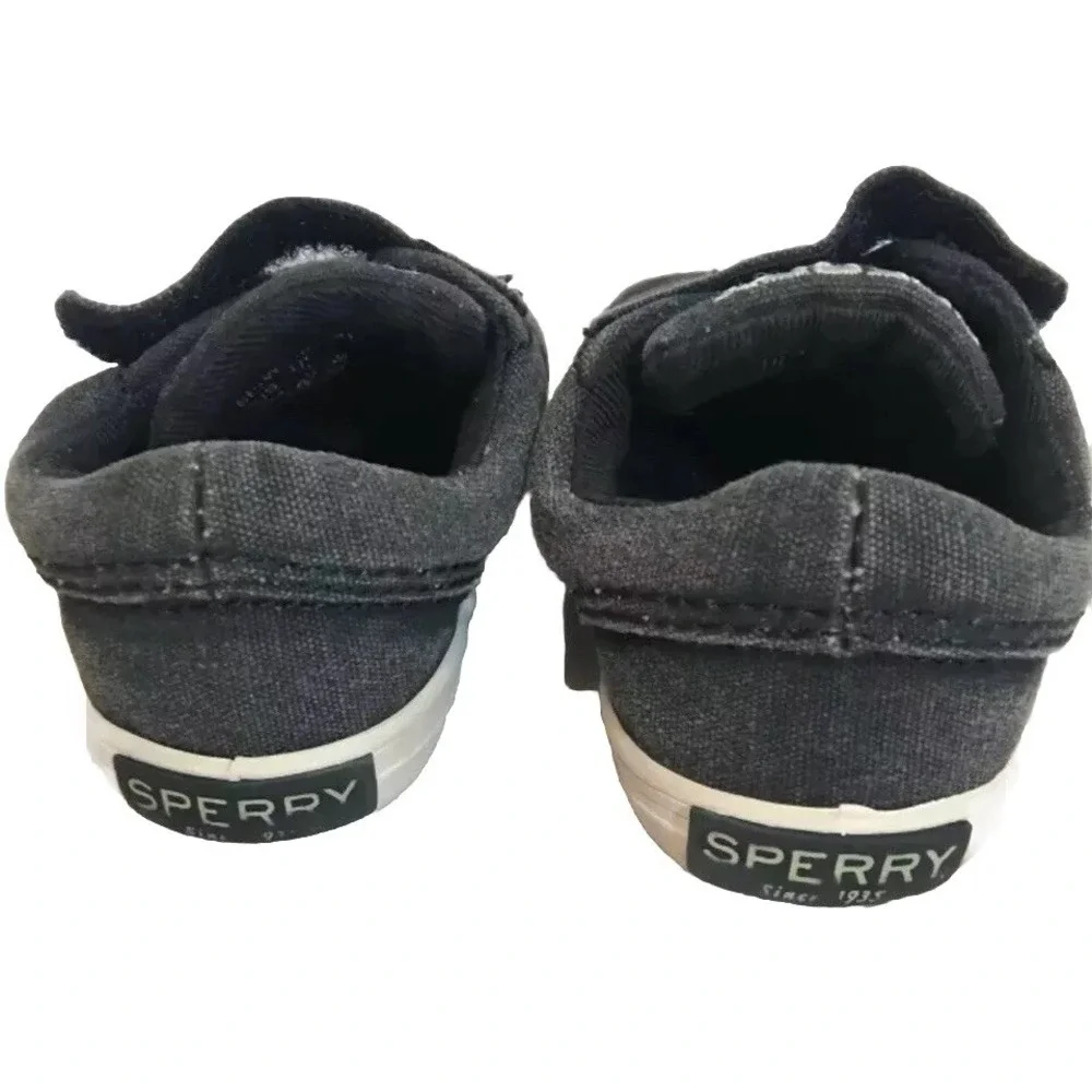 Baby Boy Sperry Top-Sider Infant Baby Boy's Shoes Navy Blue Canvase 2 M